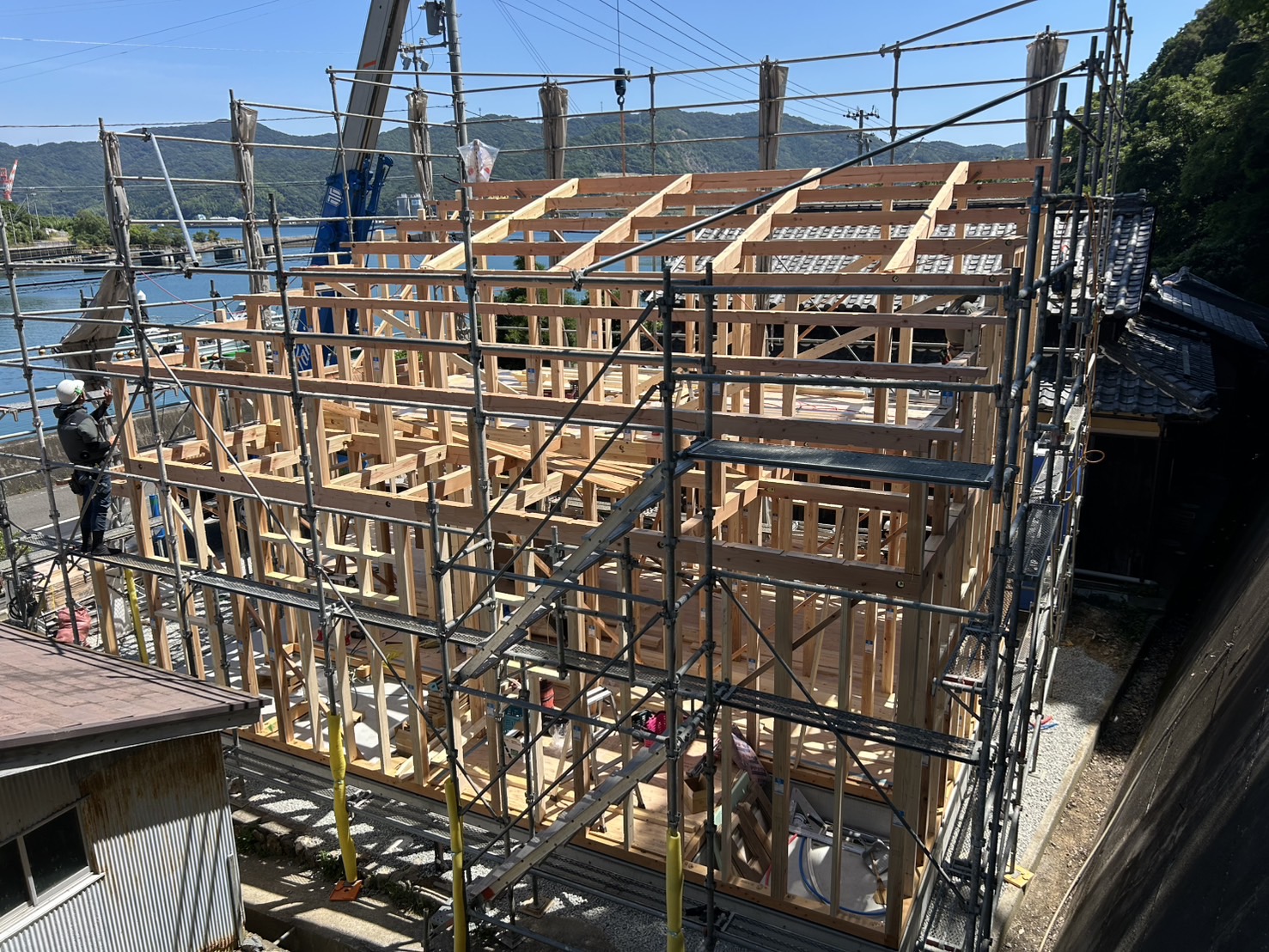 M邸新築工事　進捗報告 基礎工事も終わり無事に棟上式も滞りなく終わりました！　